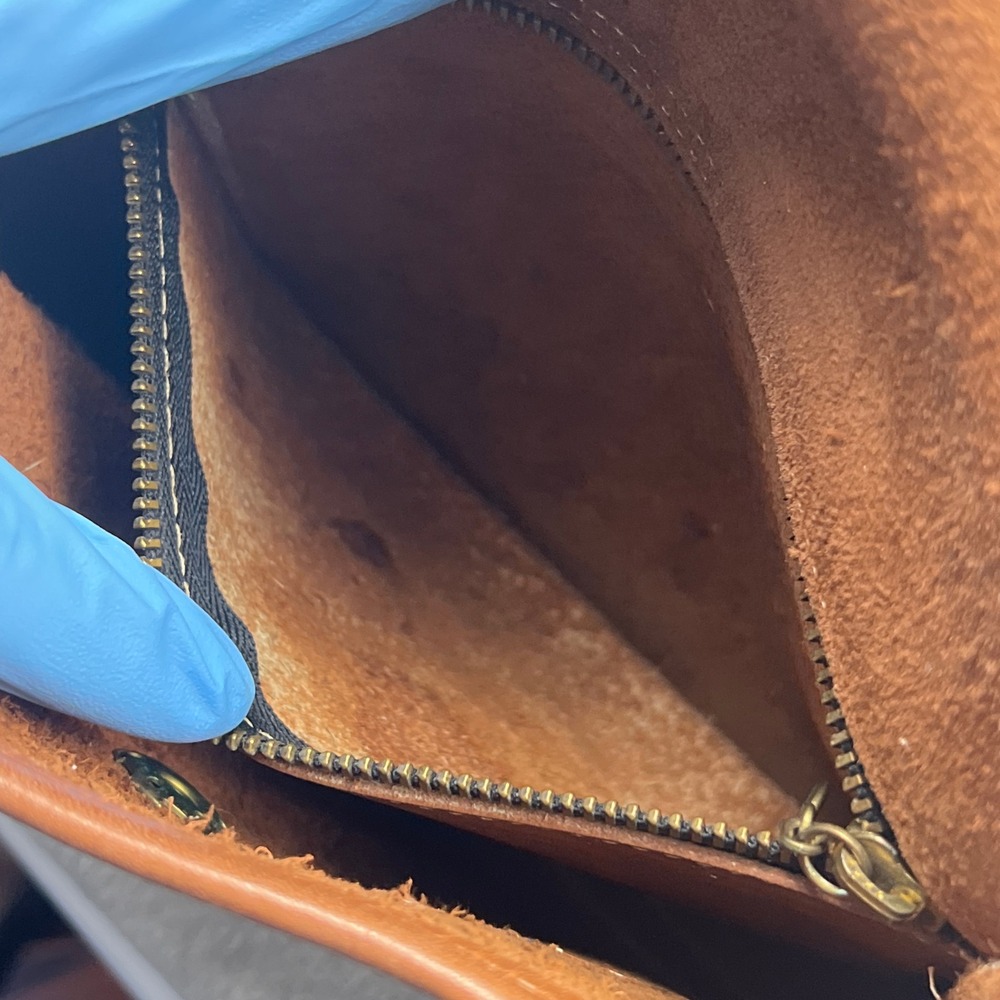 VTG Coach Chrystie Crossbody Bag Brass British Tan Leather USA Made Purse 7150* - Picture 11 of 16